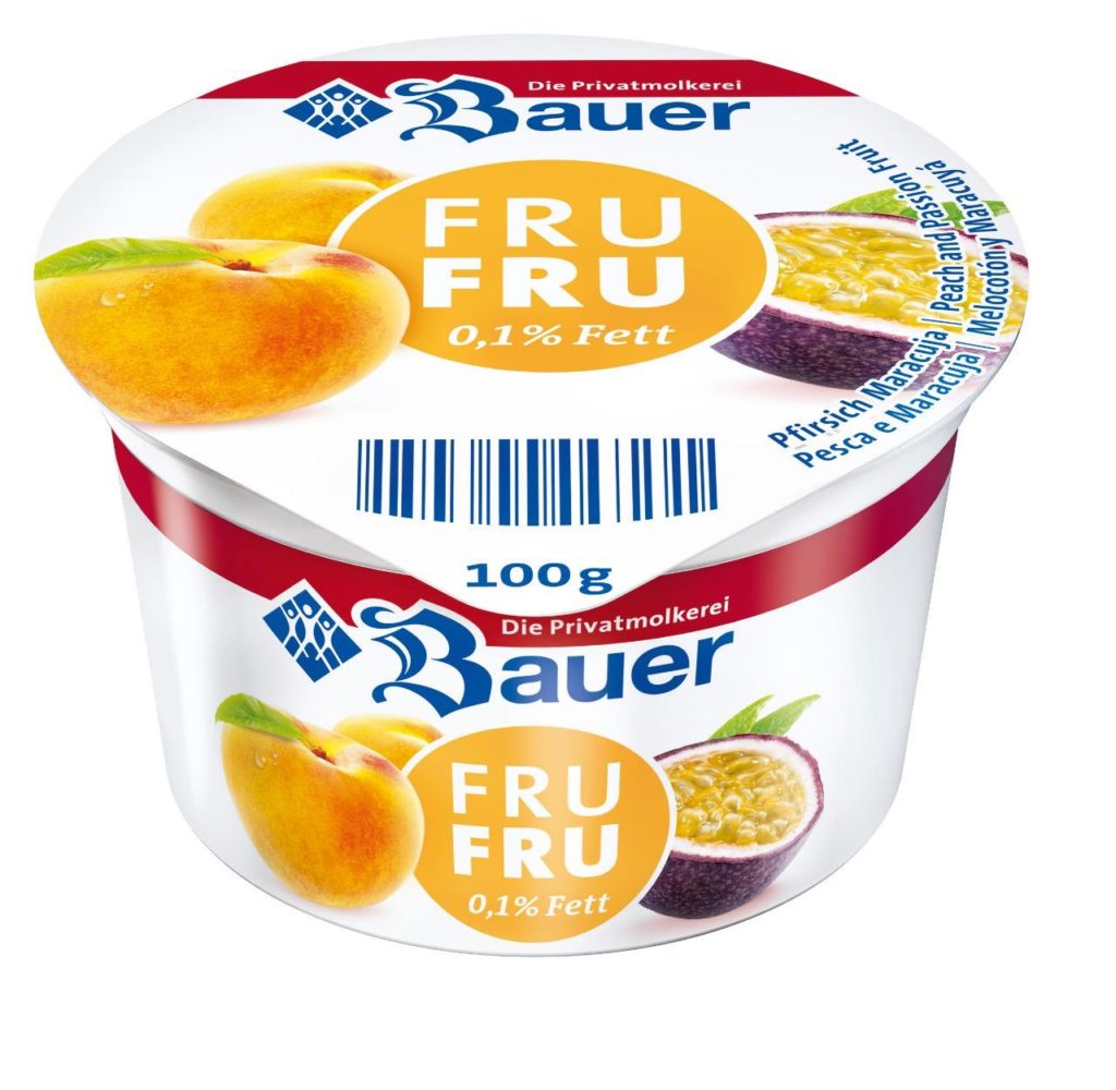 FRU FRU Peach and Passion Fruit Yoghurt - لبن زبادي بالخوخ و فاكهة الباشن